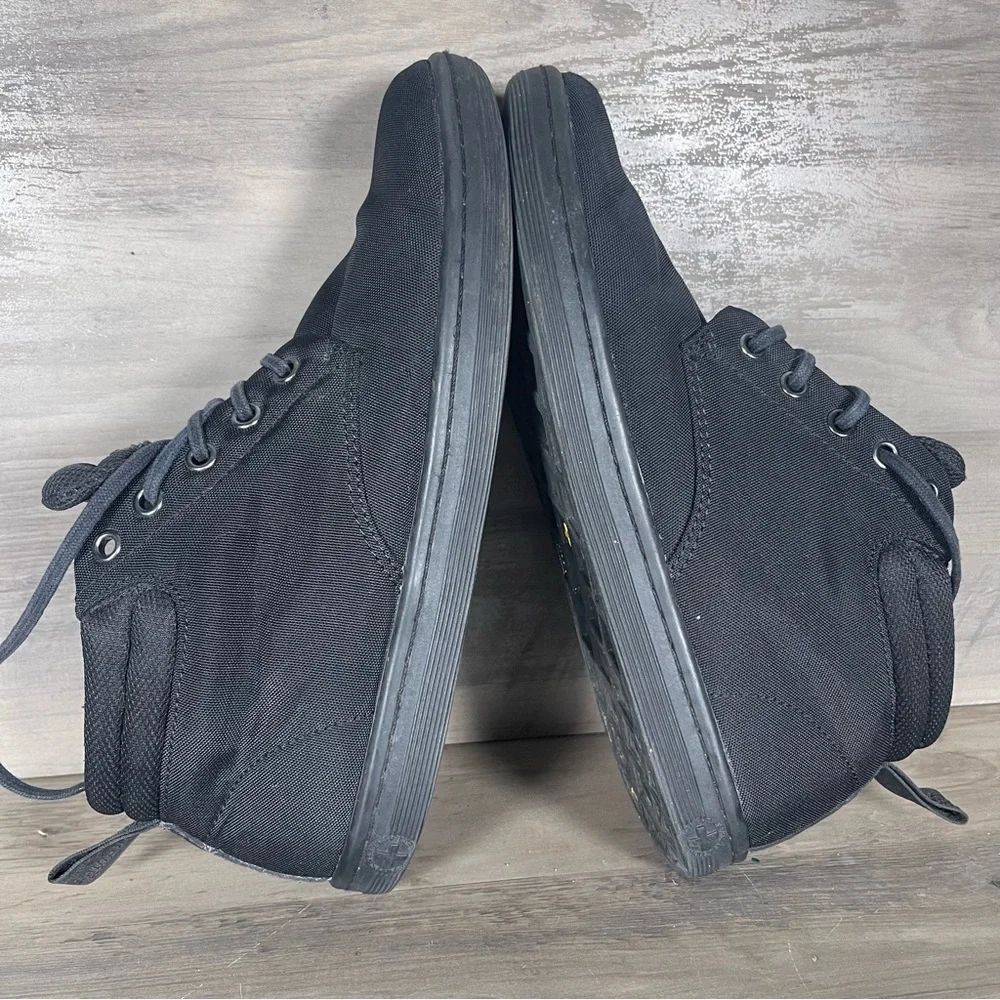 Dr Martens Doc Men’s 9 Black Canvas Belmont 5 Eye Boot Ankle Chukka Casual Shoes